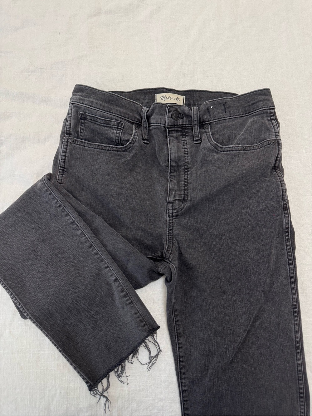 Madewell Black High-Rise Stovepipe Straight Jeans Size 29